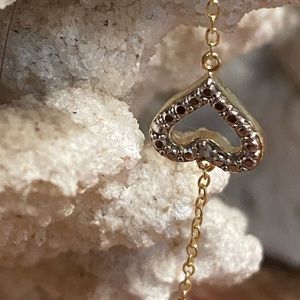 GT/Sterling Silver Diamond Accent Heart Necklace